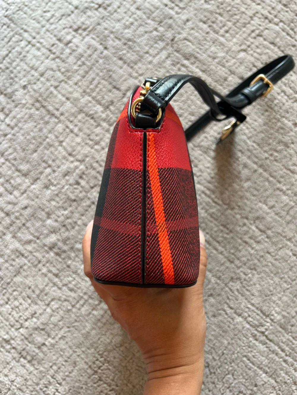 Kate Spade Red and Black Plaid Crossbody